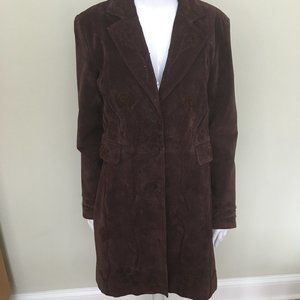 Purple suede beaded coat